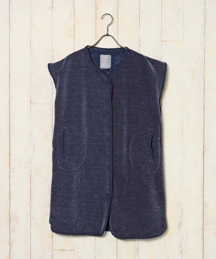モールヤーンボアロングベスト