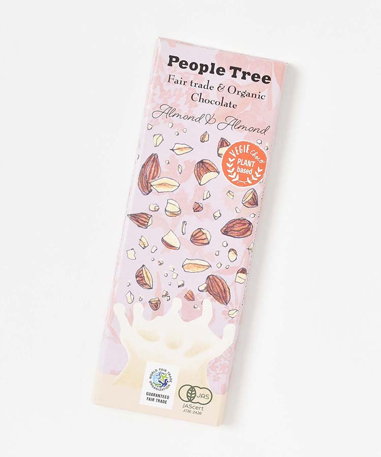 ピープルツリー フェアトレード＆オーガニック板チョコ アーモンド＆アーモンド