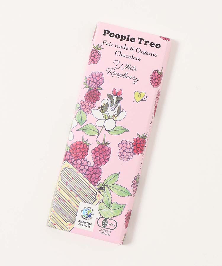ピープルツリー フェアトレード＆オーガニック板チョコ ホワイト・ラズベリー