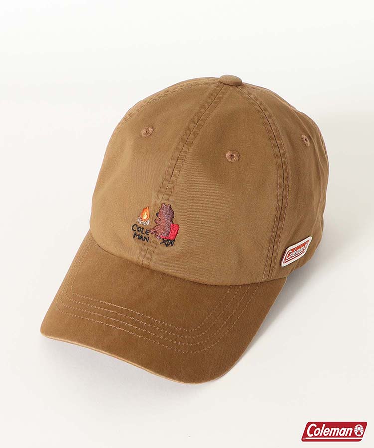 colemanくま刺繍ウォッシュキャップ