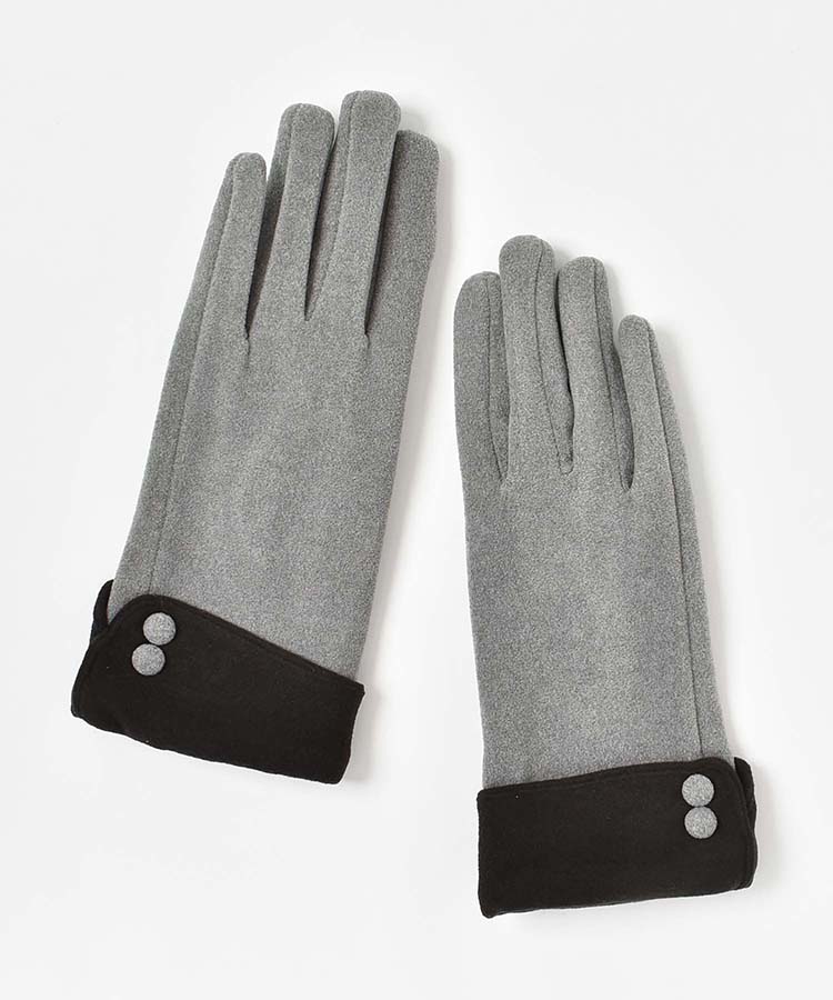 バイカラーボタングローブ