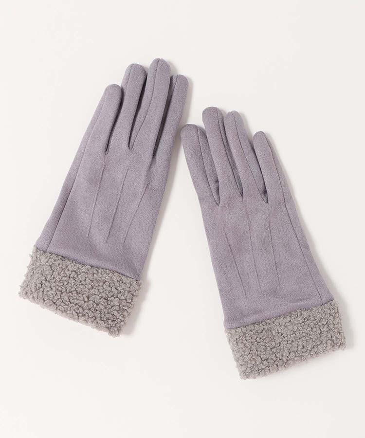 フェイクスエードボアグローブ