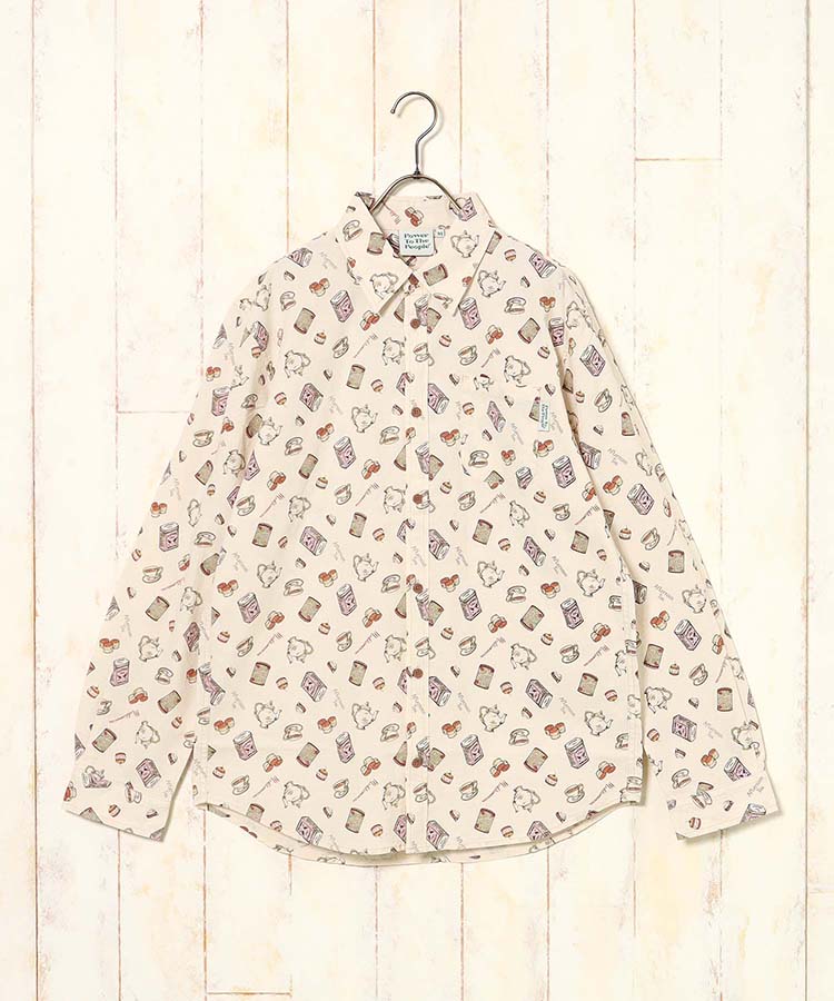 総柄プリントシャツ