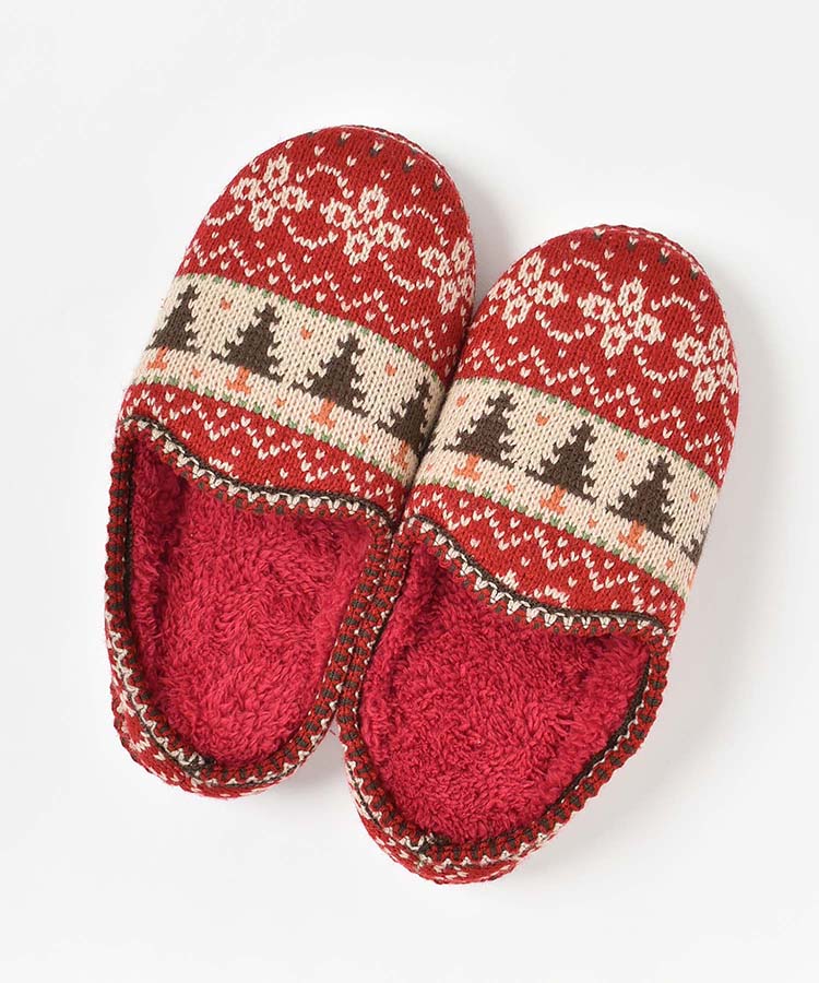 ツリー柄ルームシューズM