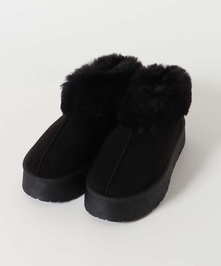 撥水厚底ムートンブーツ