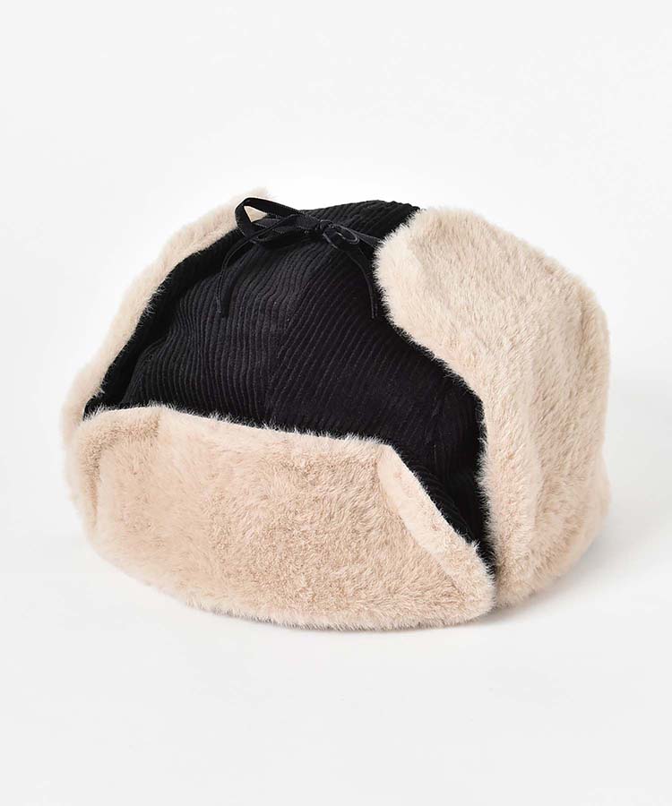 コーデュロイフライトキャップ