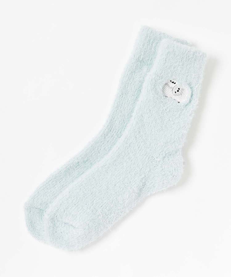 アニマル刺繍ルームソックス