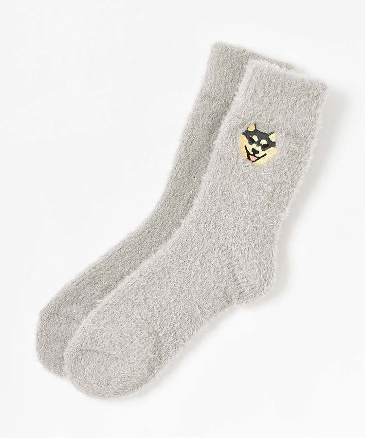 しば刺繍ルームソックス