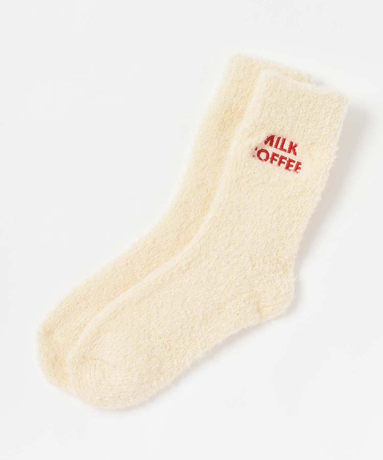 レタリング刺繍ルームソックス