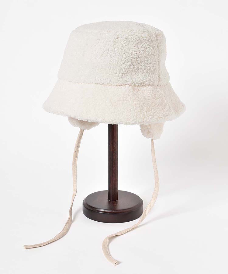 ボア耳付きハット