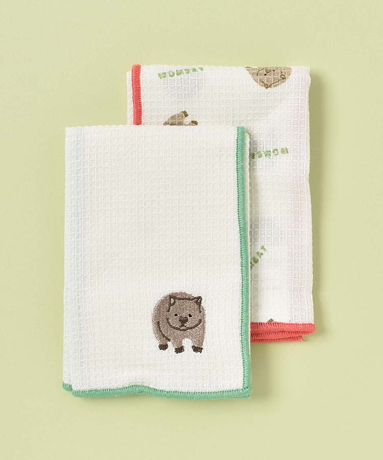 ヴィンテージクロス＆ハンドメイド刺繍アニマルちゃん·͜· ♡ ありがとう価格 ヴィンテージクロス＆アニマルちゃん刺繍