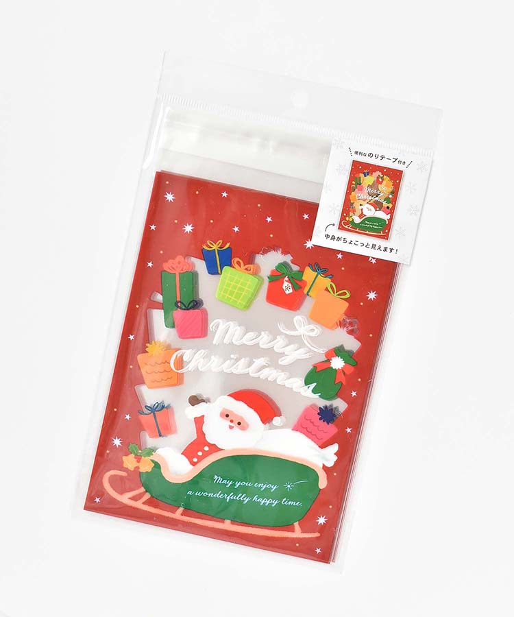 クリスマスノリ付クリアバッグM