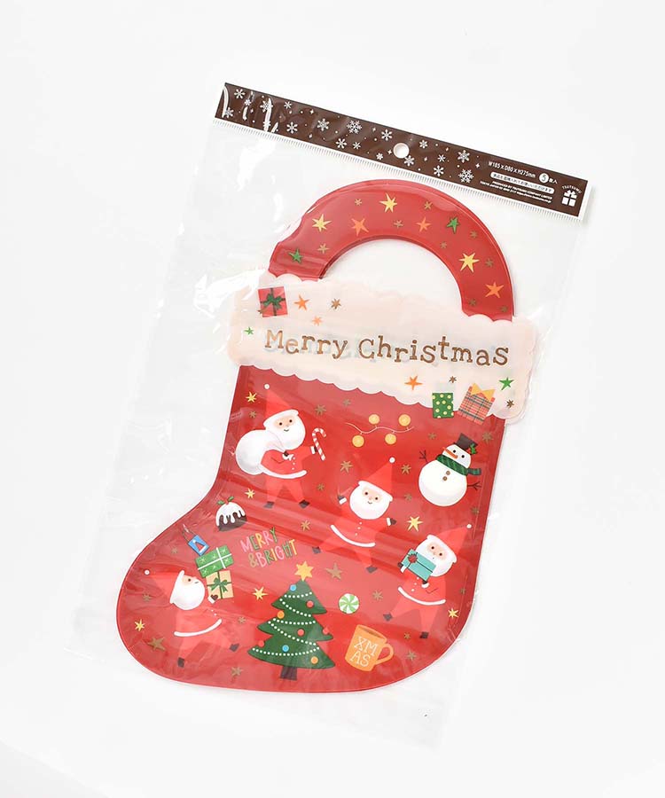 クリスマスダイカットジップバッグ