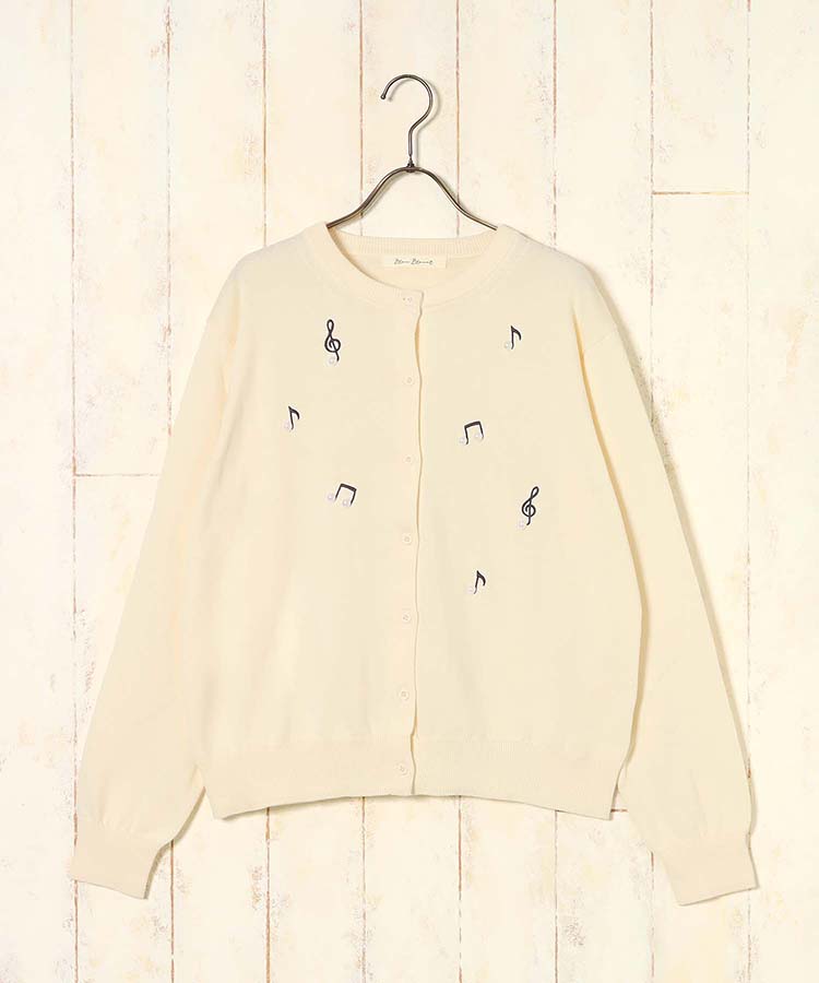音符パールカーディガン