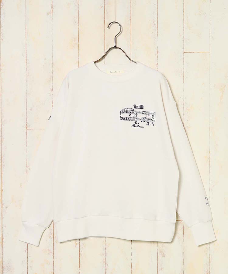 ベートーヴェン楽譜刺繍スウェット