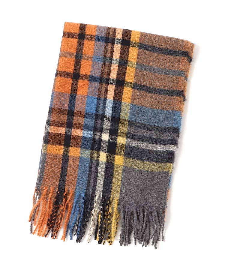 ジョーゼット織チェックストール