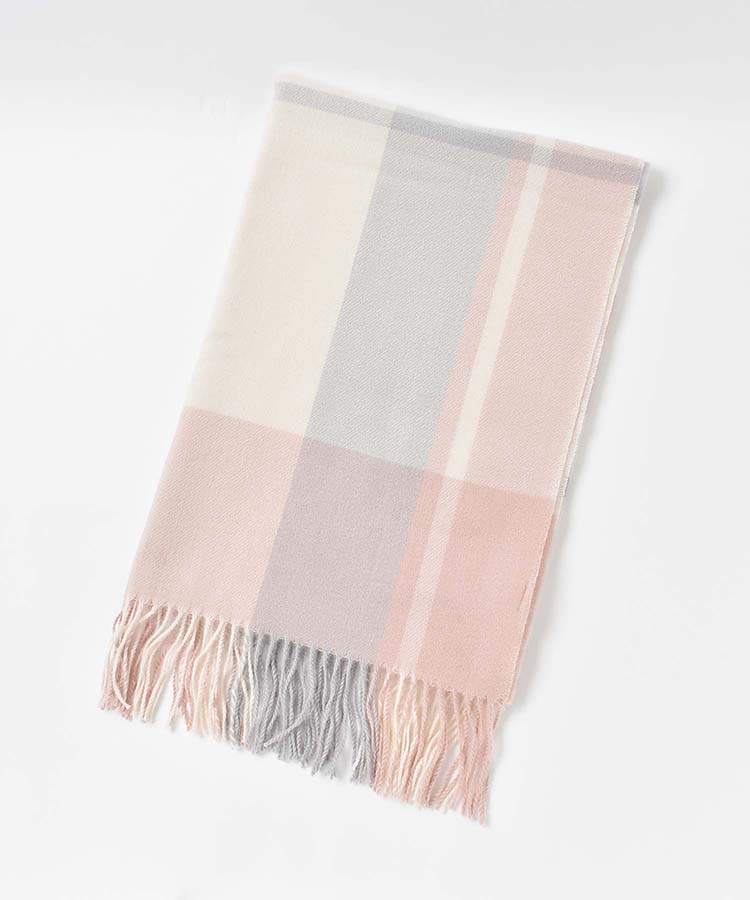 カシミヤタッチチェックストール