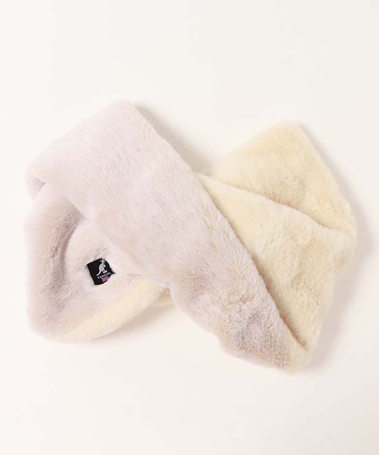 KANGOLスノートップファー配色スヌード