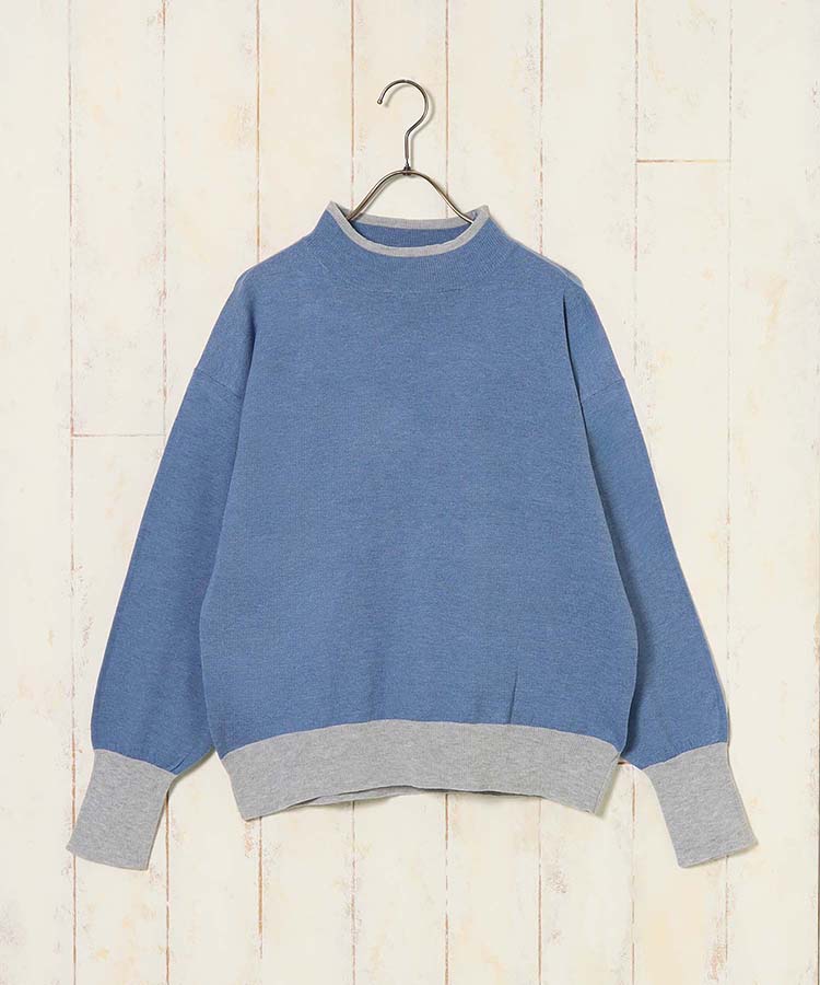 バイカラープルオーバー