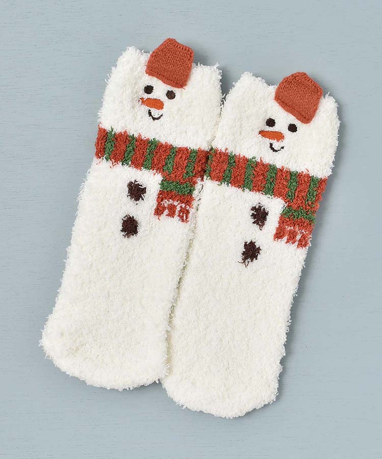 雪だるまモールルームソックス
