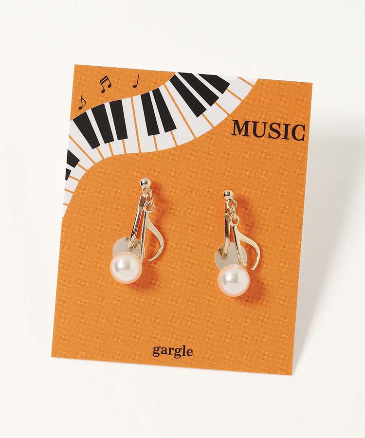音符パールイヤリング