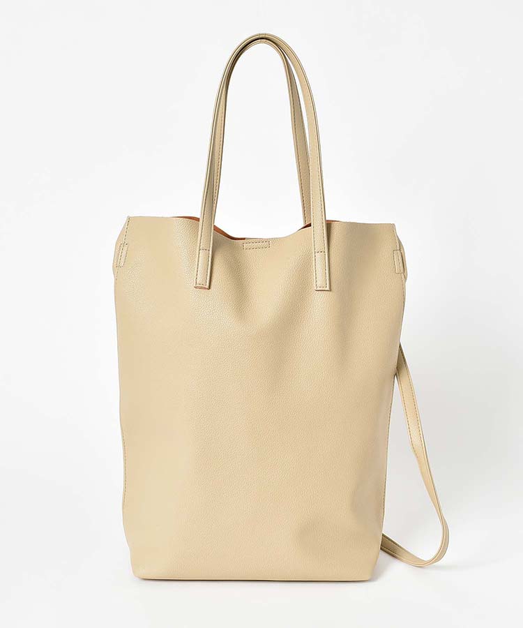 シンセティックレザーショルダーバッグ