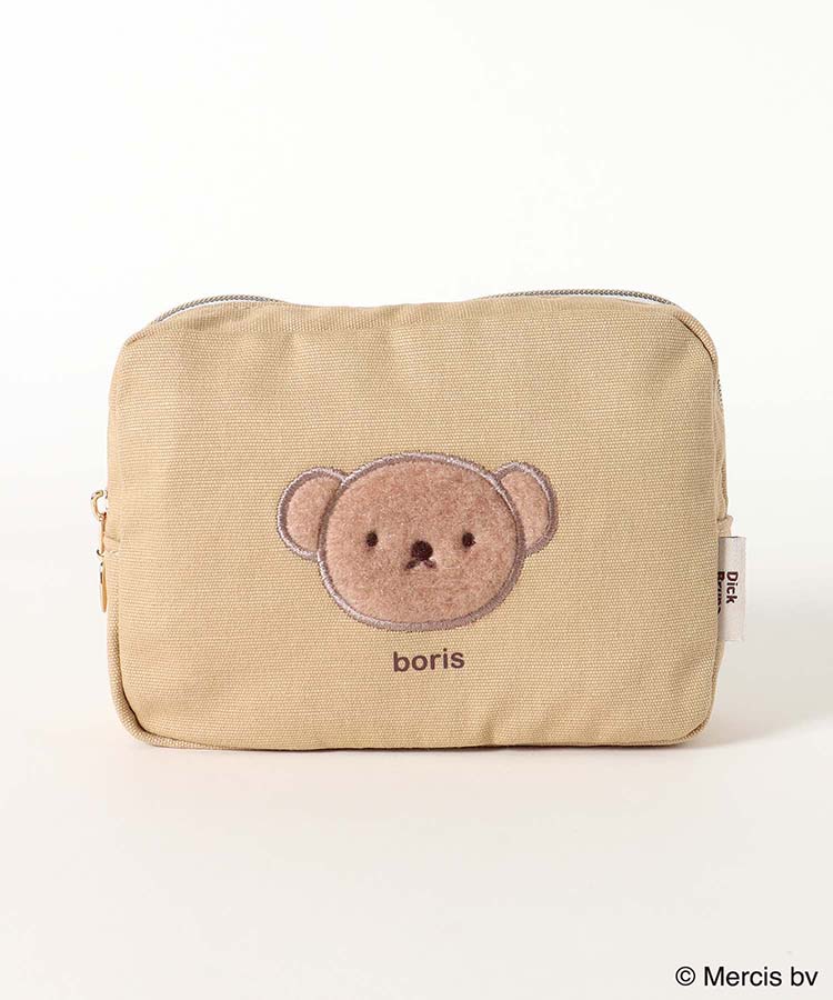 BRUNA FLUFFY APPLIQUEスクエアポーチ