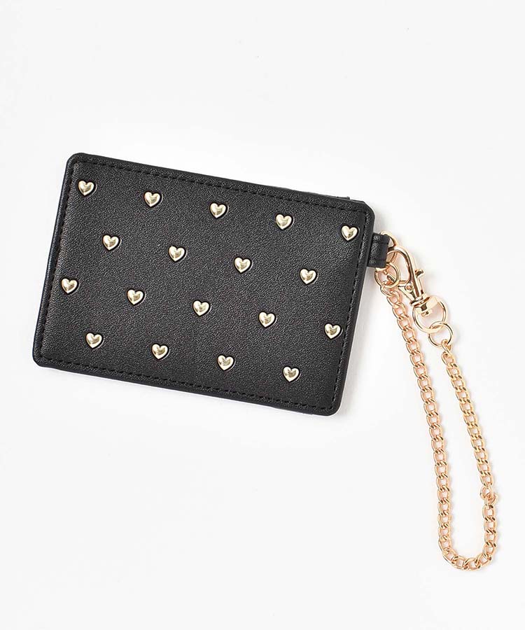 プチハート刺繍パスケース