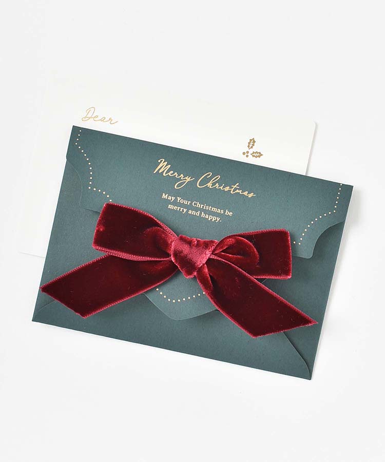 クリスマスリボン封筒ミニ
