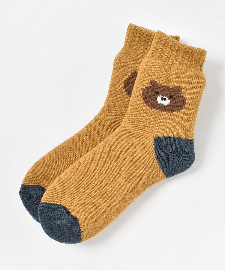 クマワンポイント裏ボアソックス