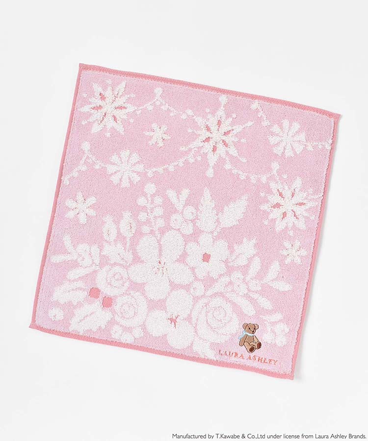 LAURA ASHLEYベアフラワータオルハンカチ