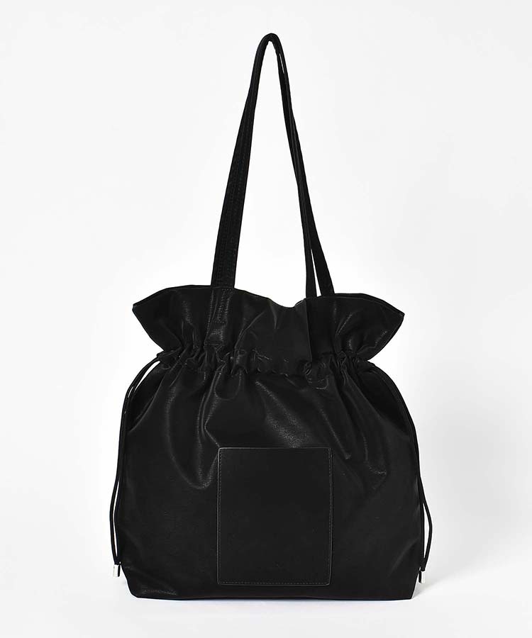 巾着フロントポケットトート