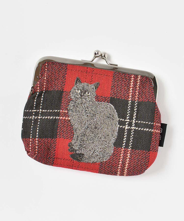 松尾ミユキチェックがま口ポーチ