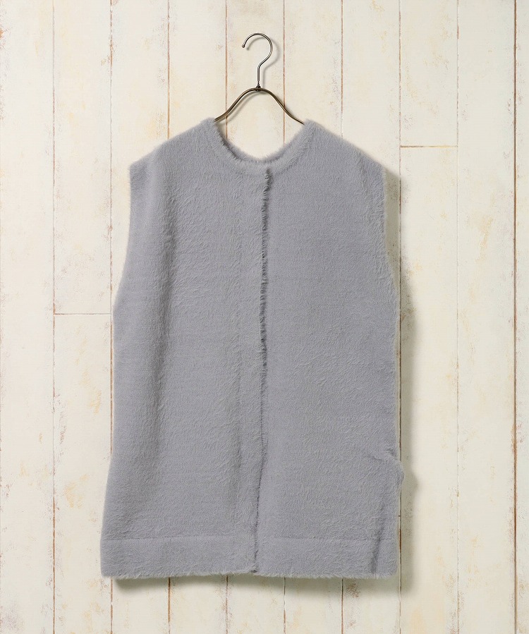 【WEB限定】シャギー2wayニットジレ