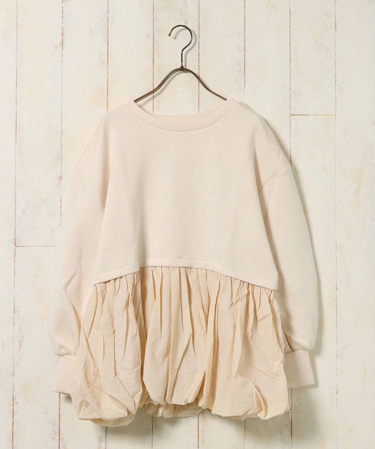 ≪SALE≫【WEB限定】裾バルーンペプラムプルオーバー