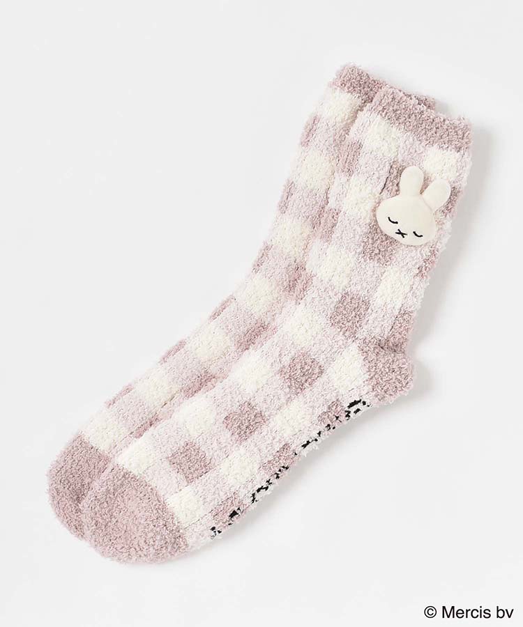ミッフィーマスコット付ルームソックス