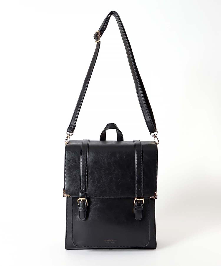 ベルト縦型サッチェルバッグ