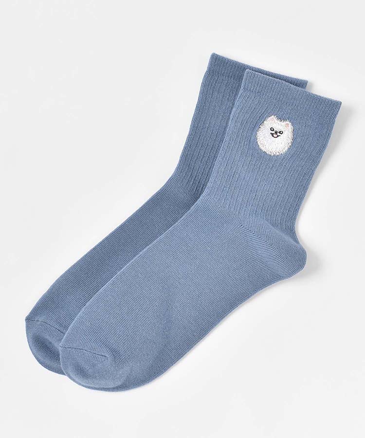 ドッグ刺繍ソックス