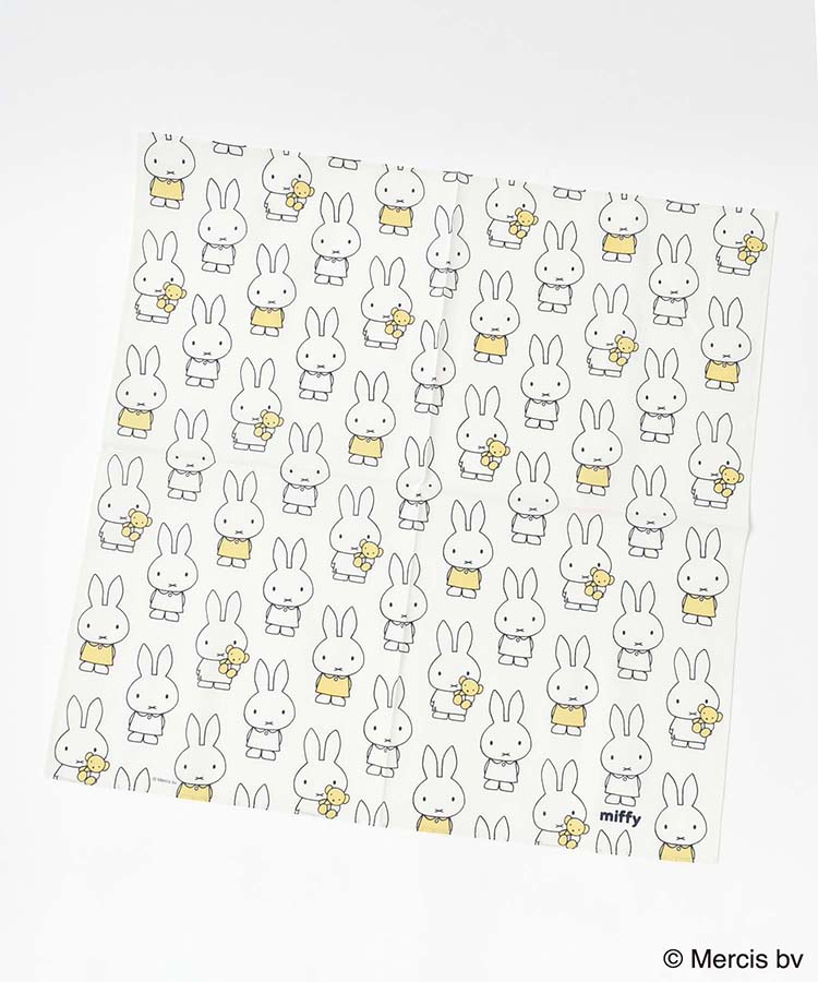 ミッフィーいろいろ総柄プリントハンカチ