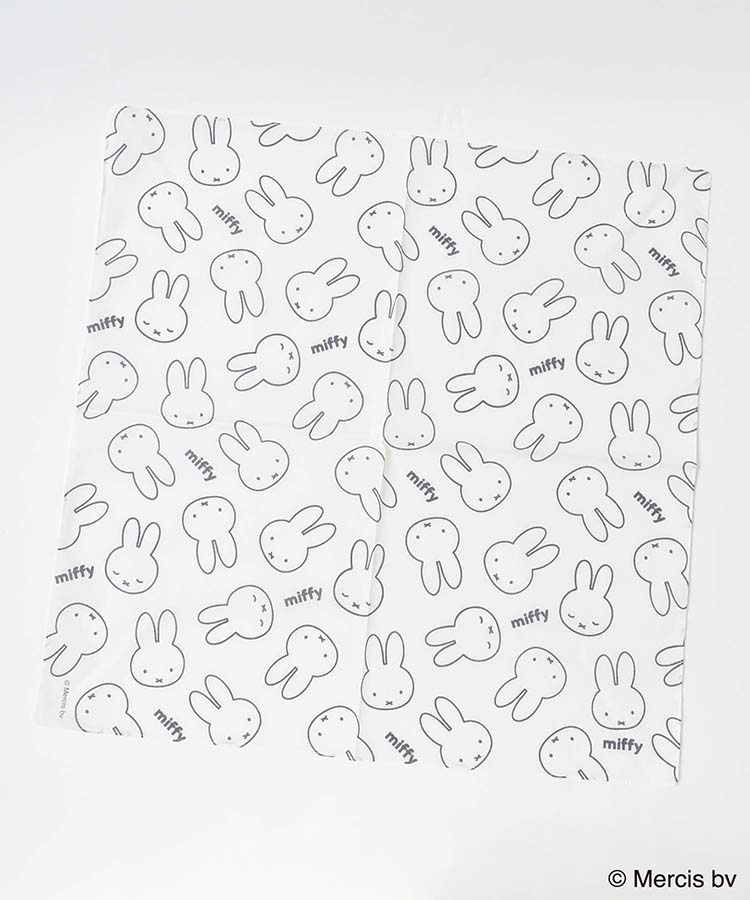 ミッフィーおかお総柄プリントハンカチ