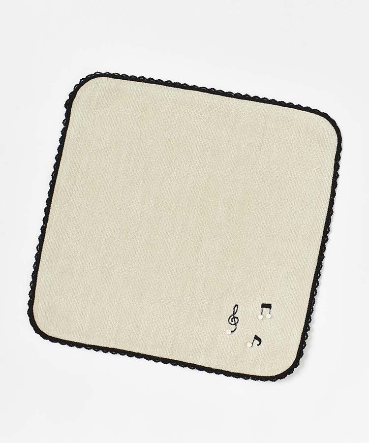 音符パール刺繍ハンカチ
