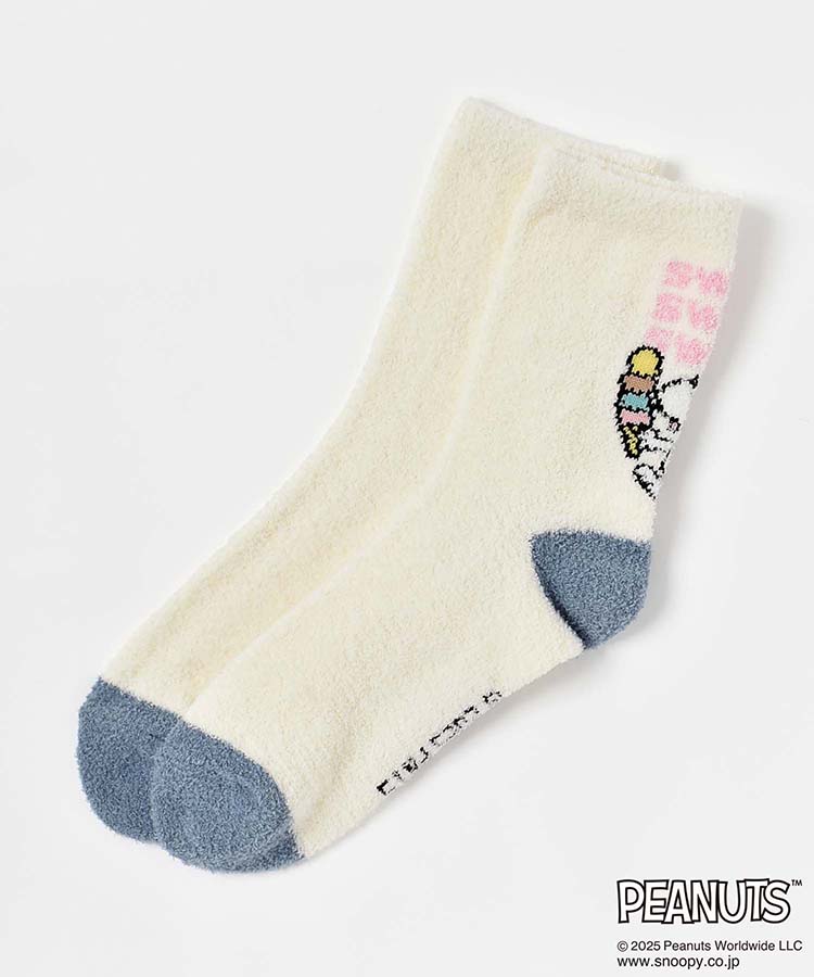 スヌーピーロゴルームソックス