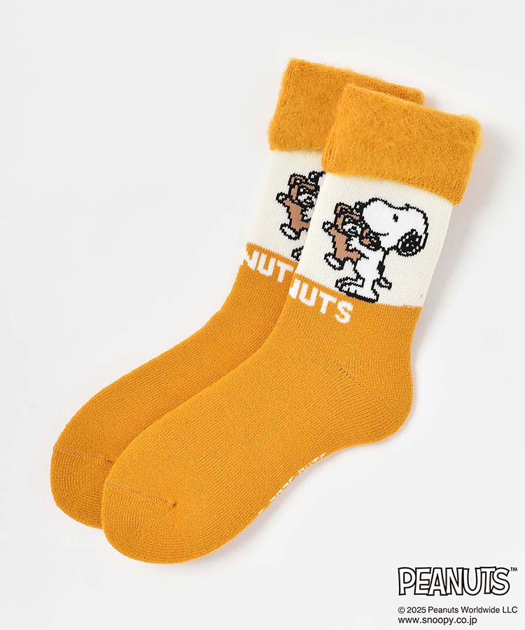 スヌーピーベア裏起毛ソックス