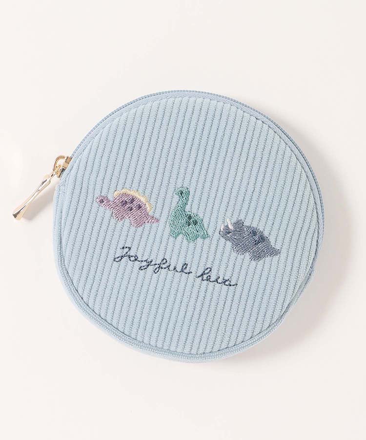 ジョイフルビットコーデュロイサークルミニポーチ