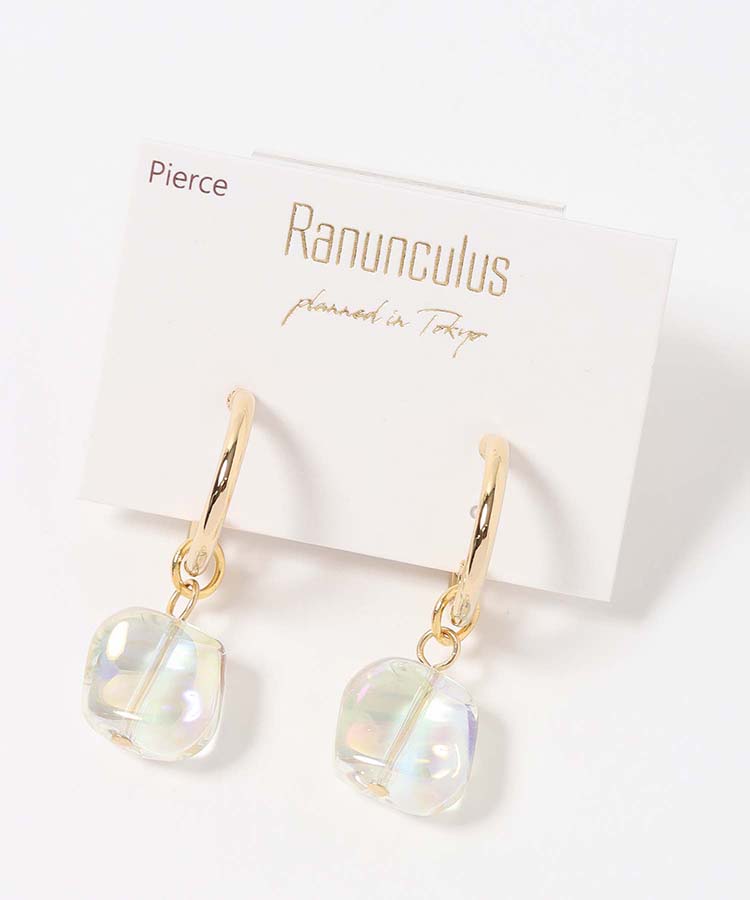 いびつドロップビーズピアス