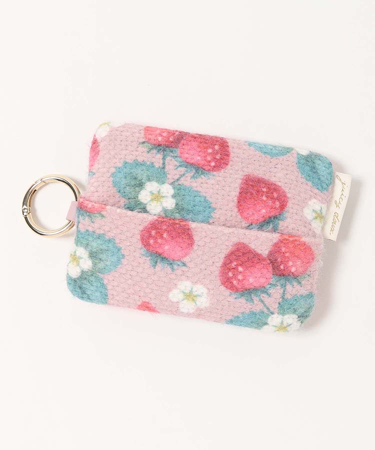 ジューシードゥーシェニール織いちごカラビナ付きティッシュポーチ