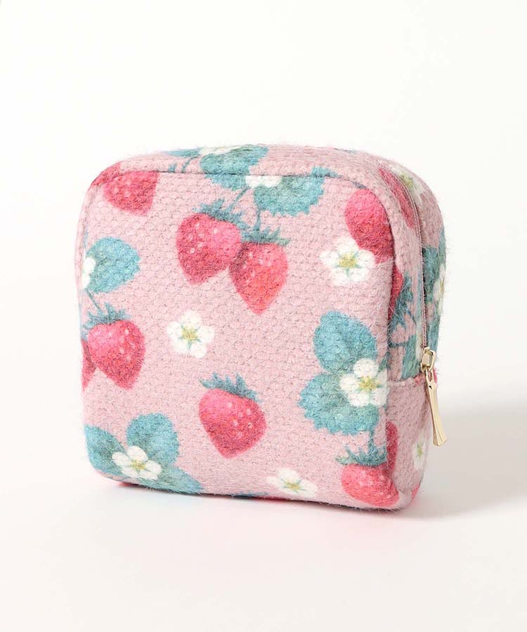 ジューシードゥーシェニール織いちごボックスポーチ