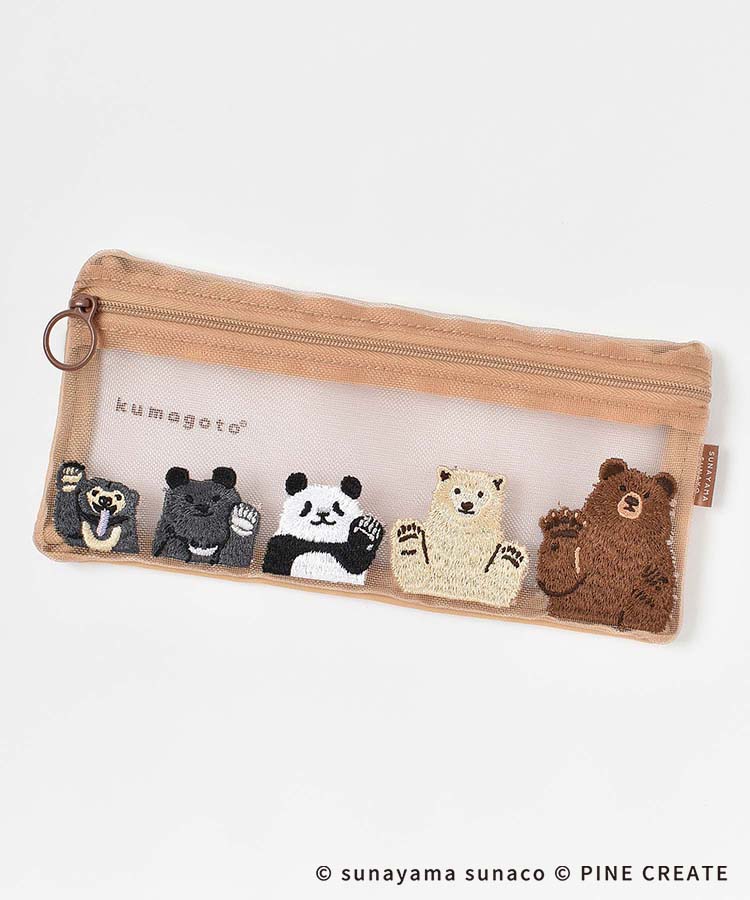 kumagotoスリム刺繍ポーチ