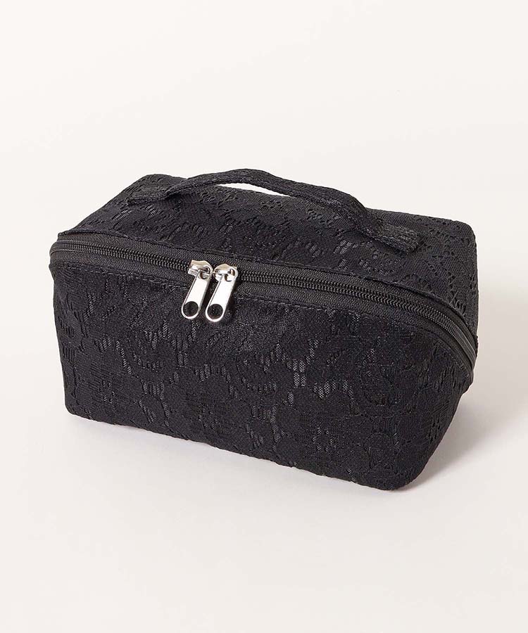 レース刺繍ビッグメイクポーチ