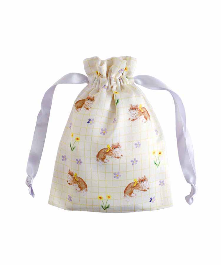 利光春華サテン巾着